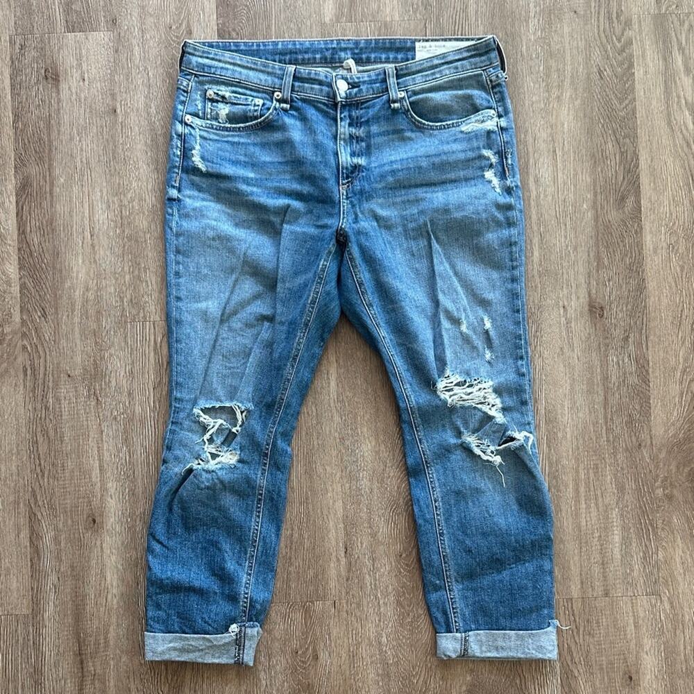 Rag & Bone Dre Slim Boyfriend Distressed Jeans‎ Size 29